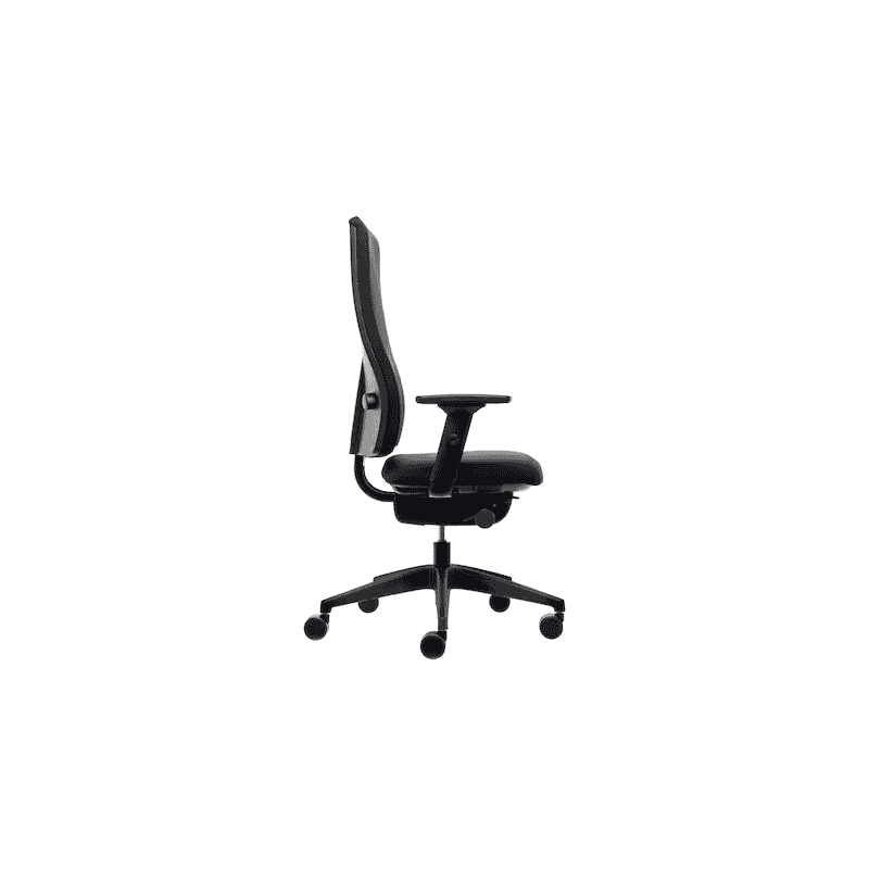 Chaise de bureau Interstuhl avec accoudoirs, mécanisme synchrone, noire, réglable en hauteur
