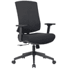 Chaise de bureau Orion II avec accoudoirs, dossier rembourré, noir
