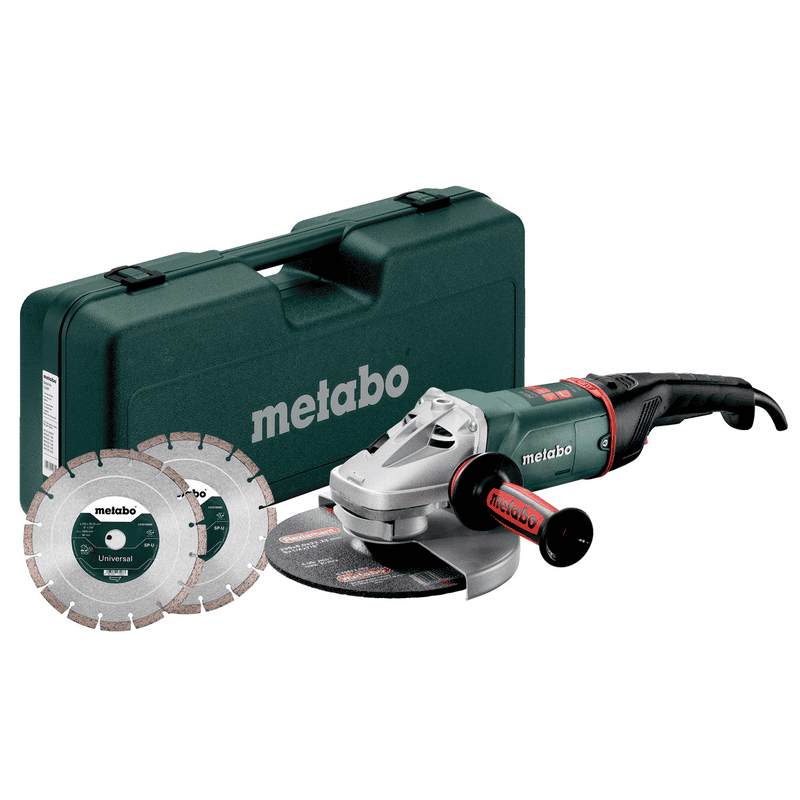 Metabo Meuleuse d'angle WE 24-230 MVT Set, 2400 watts, avec coffret plastique et 2 meule de tronçonnage diamantée