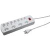 Steffen Steckdosenleiste POWER EASY, 11 x T13 Steckdosen, IP20, 1.5 m Kabel, mit Überstromschutz, weiss