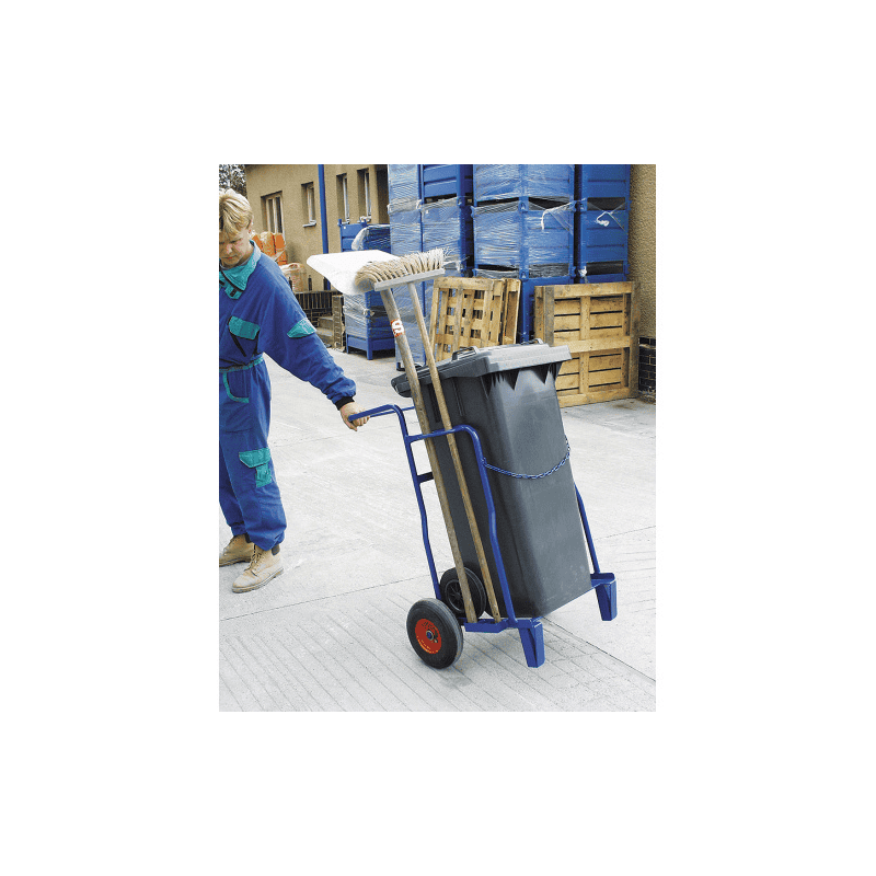 Chariot de nettoyage pour une manipulation facile des conteneurs à déchets plastiques - 120 litres