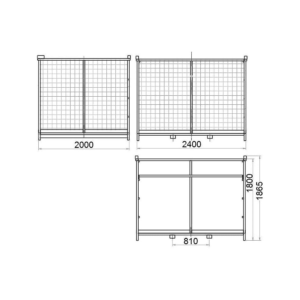 Industrie-Gitterbox, 2400 x 2000 x 1800 mm