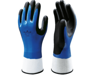 Gants de protection mécanique Showa 377, type 4121X, couleur bleu/noir
