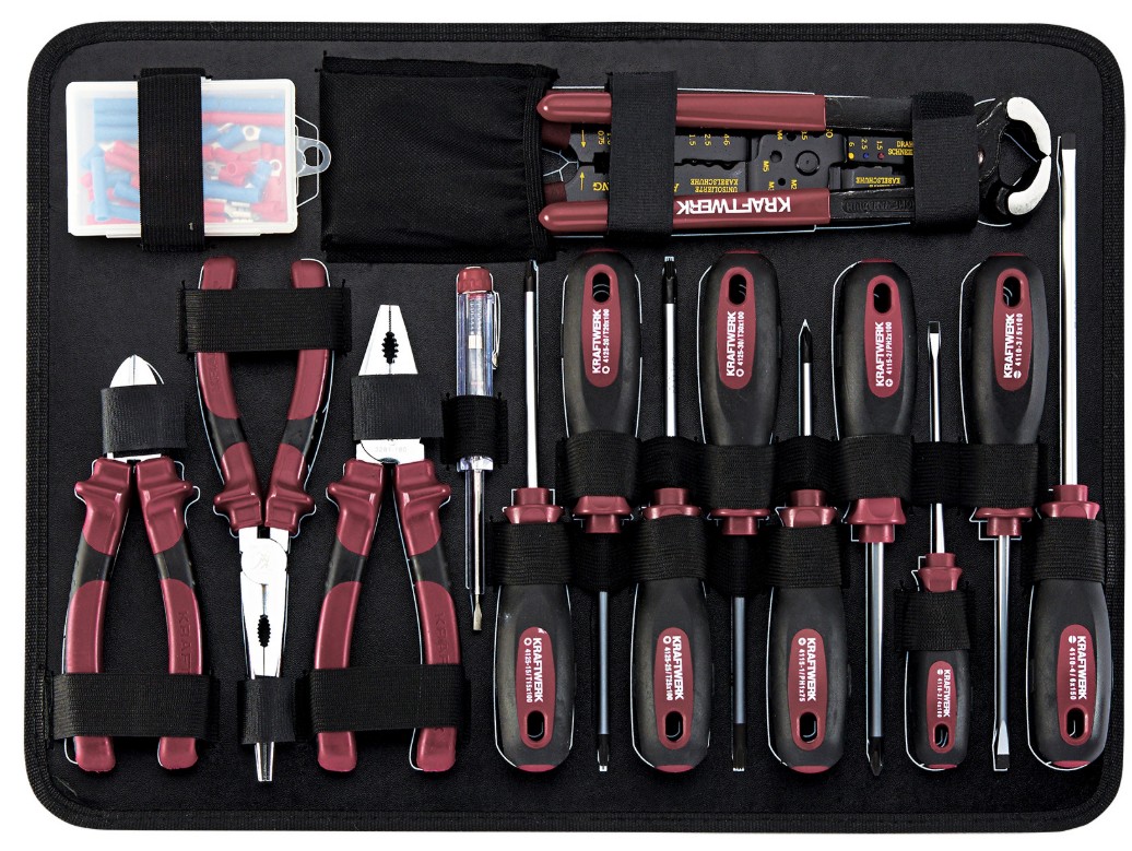 KRAFTWERK PRO LINE Werkzeugkoffer, 1/4" + 1/2", 263-teilig, inkl. Werkzeug