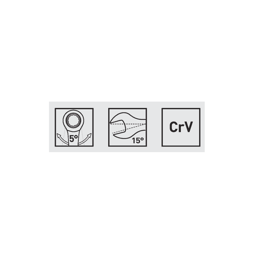 KRAFTWERK BASIC LINE EVA Insert pour clés à cliquet à anneau ouvert, 200 x 400 mm, 19 pièces