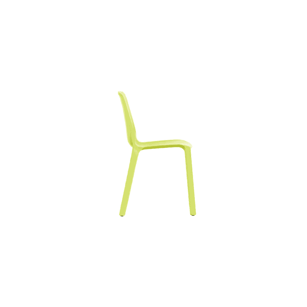 Chaise visiteur Interstuhl Mono en polypropylène, empilable, couleur jaune moutarde, capacité de charge 120 kg
