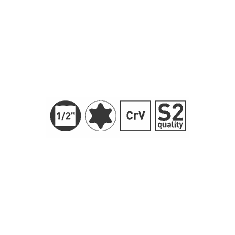 KRAFTWERK PRO LINE TX-Bit-Steckschlüssel-Satz 1/2", 23-teilig, Metallkassette