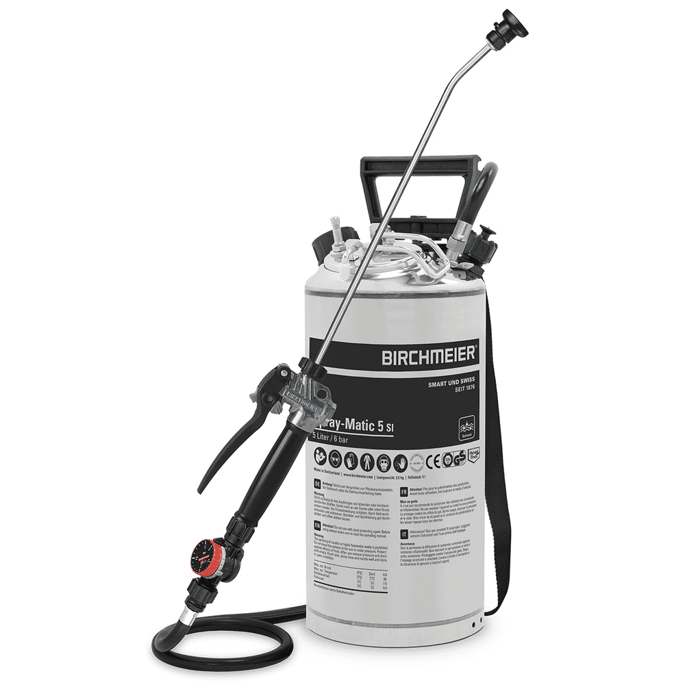 Birchmeier Druckspeicher-Sprühgerät Spray-Matic 5 SI, für Bauprofis, mit Pressluftanschluss, Füllmenge 5 l, in 2 Ausführungen