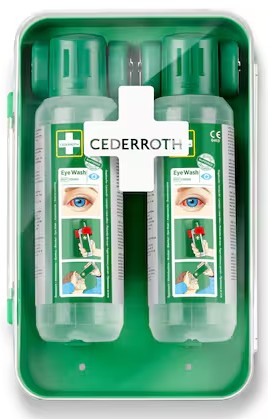 Support mural, Cederroth Eye Wash Cabinet 51011040, avec 2 x solution de rinçage oculaire