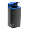 Poubelle MIELEK M en acier, 80 litres, couvercle rabattable verrouillable, L × P × H 410 × 410 × 920 mm