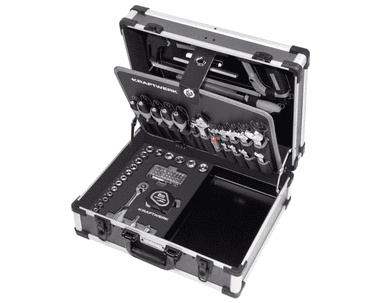 KRAFTWERK BASIC LINE Werkzeugkoffer B147 3/8“ mit Kunststoffschale, inkl. Werkzeug, 97-teilig