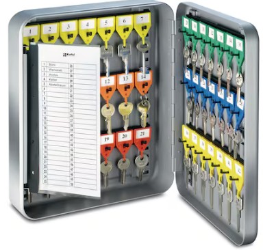 Boîte à clés KyStor KR-15 Keybox, serrure à combinaison, argent, disponible en deux versions