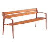 Banc public Minsk en fonte et bois, L x P x H 1800 x 570 x 800 mm, disponible en 4 couleurs
