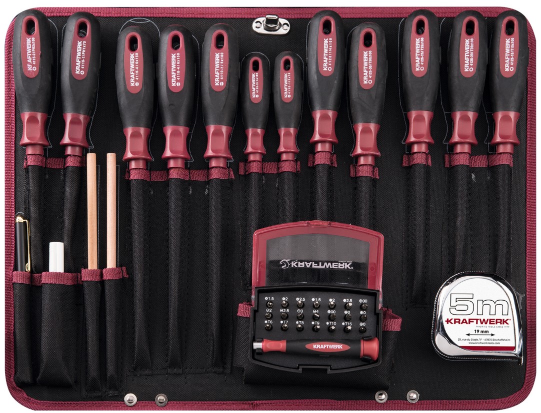KRAFTWERK PRO LINE ABS Profi-Werkzeugkoffer P300, 186-teilig, 1/4" + 3/8", komplett-Werkzeugset