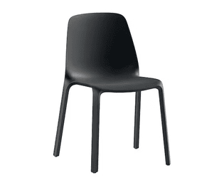 Chaise visiteur Interstuhl Mono en polypropylène, empilable, noire