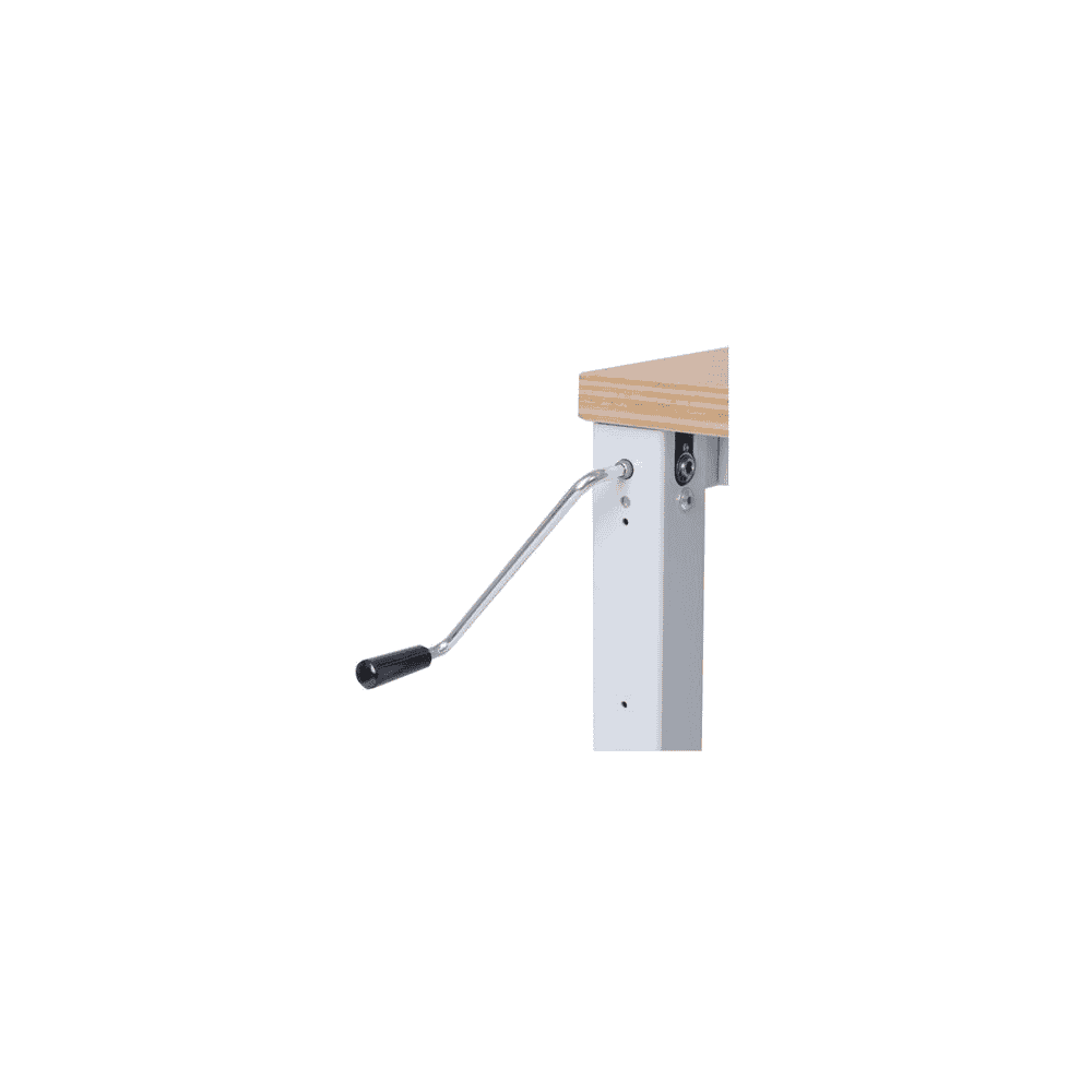 Bedrunka+Hirth Packtisch Komfort, Grundtisch Tiefe 900 mm, höhenverstellbar mit Kurbelverstellung, 2000 x 900 mm