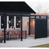 PLUS Noor Zaun aus Holz, Schwarz RAL 9005, LxBxH 1500 x 35/68 x 1780 mm