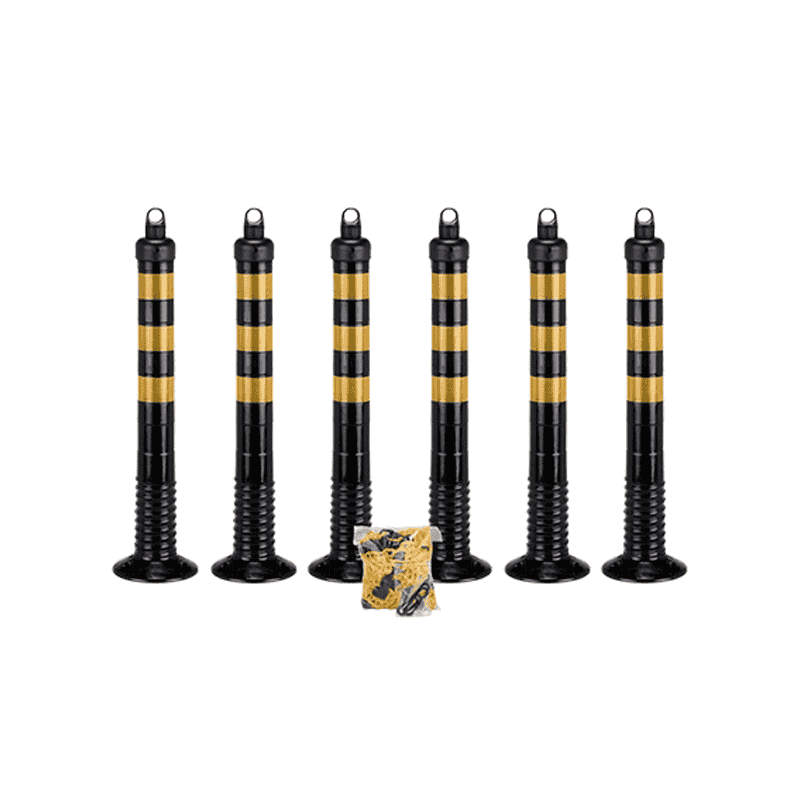 Flexible Absperrpfosten Set mit Kette, in 2 Grössen