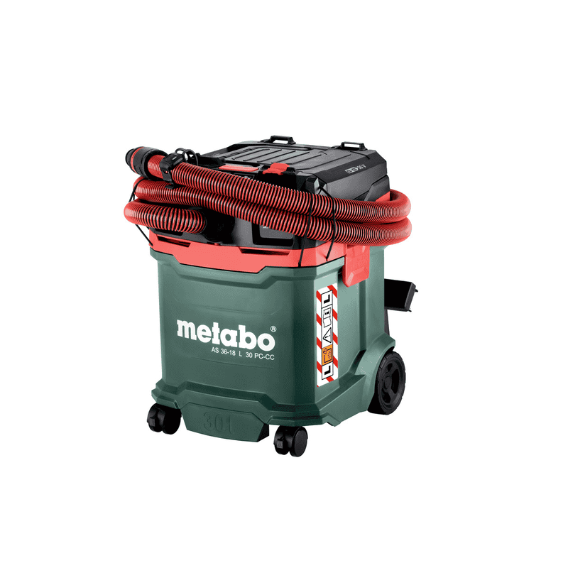 Metabo Akku-Sauger AS 36-18 L 30 PC-CC, 18 V mit manueller Filterabreinigung und CordlessControl