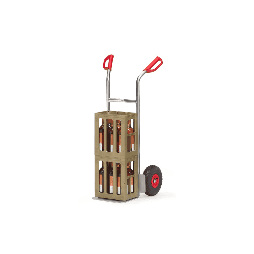 Fetra Alu-Stapelkarre, 150 kg Tragkraft, Höhe 1150 mm, Standardschaufel