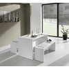 Table de réunion bistrot Noah, 1300 x 680 x 728 mm, blanc