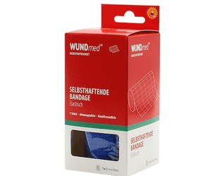 Bandage auto-adhésif, WUNDmed, 04-016, bleu, 4,5 m x 100 mm
