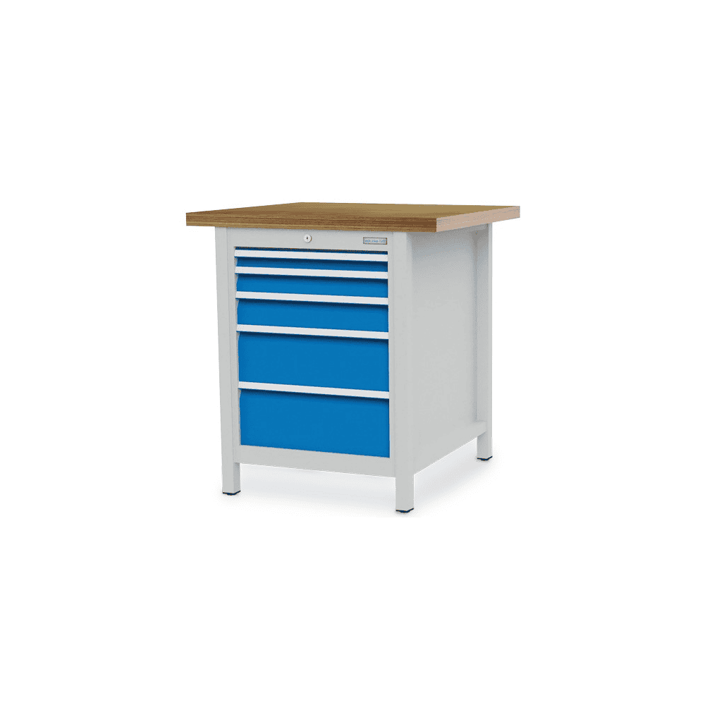 Bedrunka+Hirth établi en caisson avec 5 tiroirs, R 18-24, l x p 810 x 750 mm