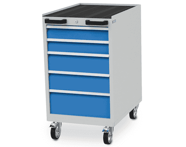 Bedrunka+Hirth Mobiler Schubladenschrank, R 18-24, 5 Schubladen, 555 x 736 x 990 mm