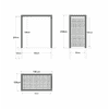 PLUS Arche à roses avec treillis, noir RAL 9005, L x L x H 1980 x 1080 x 2080 mm