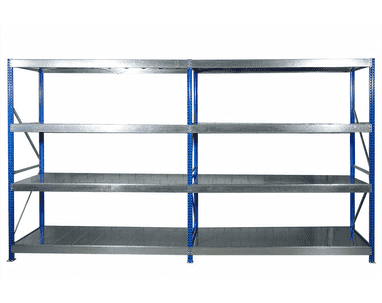 Fachbodenregal Komplettset M50, Gesamttraglast 2800 kg, in zwei Ausführungen