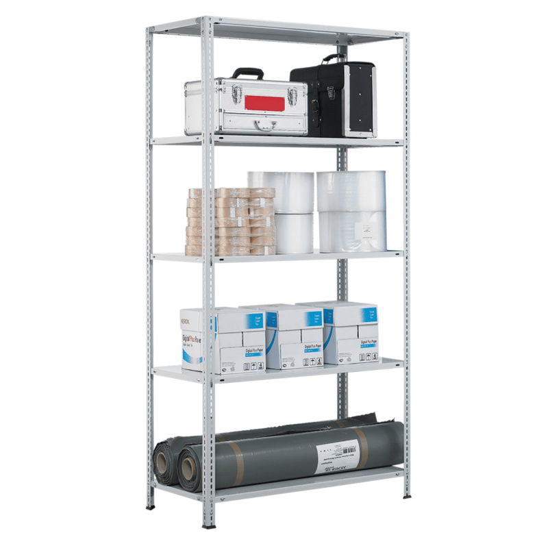 Schulte Rayonnage à tablettes MULTIplus150 avec renforts d'angle, utilisable des deux côtés, différents modèles disponibles
