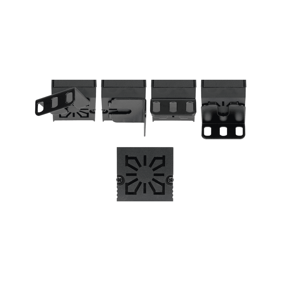 Steffen Steckdosenleiste ALU MODULAR SILVER, 6 x T13, 10 A, IP20, 3 m Kabel mit externem Kabelschalter, silber/schwarz