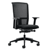 Chaise de bureau Interstuhl LX212 avec accoudoirs 4D réglables et appui-tête, noir