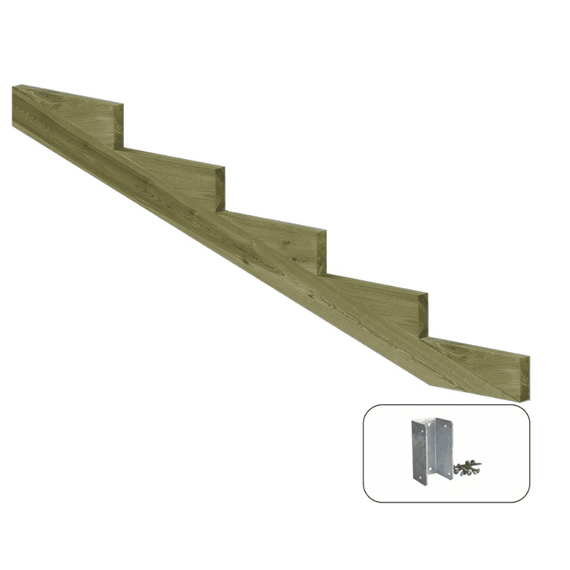 PLUS Limon d'escalier à 19°, profondeur de marche 390 mm, disponible en plusieurs modèles