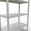 Schulte Fachbodenregal, modulares Stecksystem, einseitig nutzbar, RAL 7035 lichtgrau