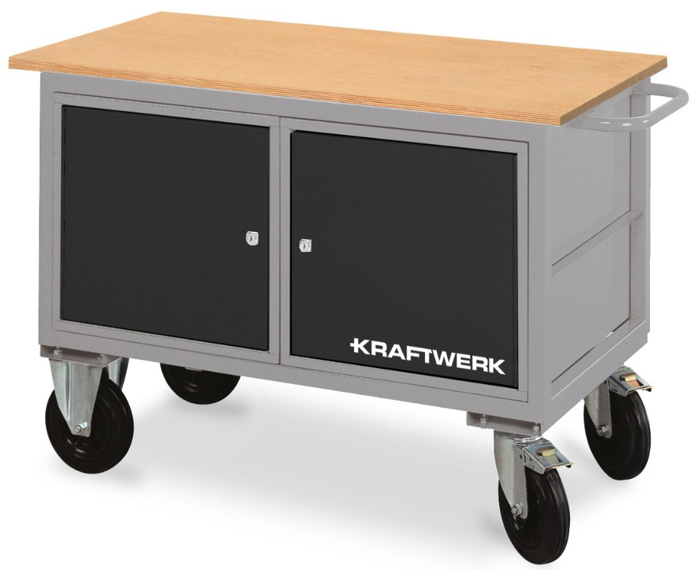 KRAFTWERK Rollwerkbank mit 2 Schubladenboxen, BxTxH 1300 x 600 x 835 mm