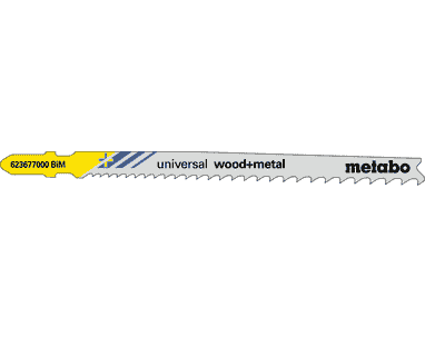 Metabo Stichsägeblatt "Universal Holz + Metall" 106 mm / progressiv, 5 Stück