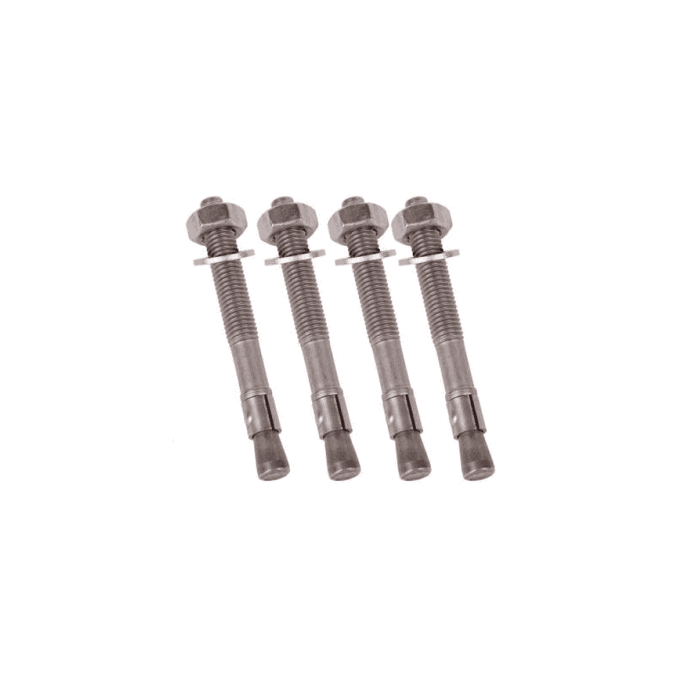 Bodenanker-Set, 85 mm, verzinkt, 4 Stück