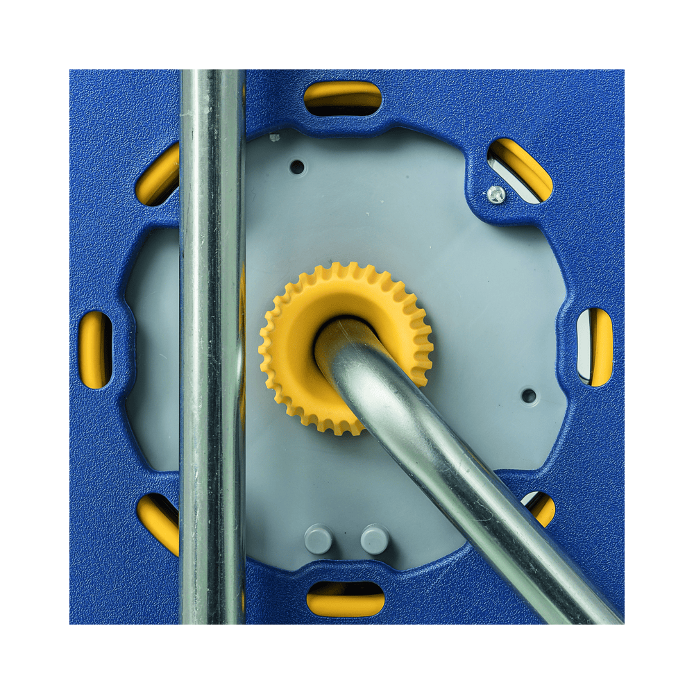 Steffen Kunststoff-Gerätekabelrolle LOOP, 1 + 1 x T13, Td 3×1 mm², Thermoschutz, IP20, blau/grün, Kabellänge 40 m