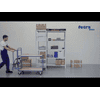 Fetra Kommissionierwagen klein mit 2 oder 3 Ladeflächen, Tragkraft 250 kg, 1322 x 611 x 1155 mm