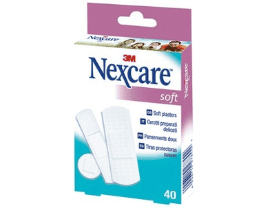 Pansements adhésifs Nexcare Soft, assortis, paquet de 40 pièces
