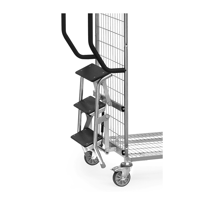Fetra Trittstufen an- und abklappbar, 3 Stufen, Greifhöhe 2800 mm