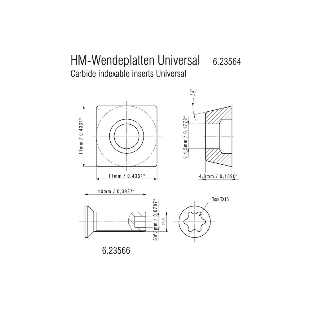 Metabo HM-Wendeplatten - Universal, 10 Stück
