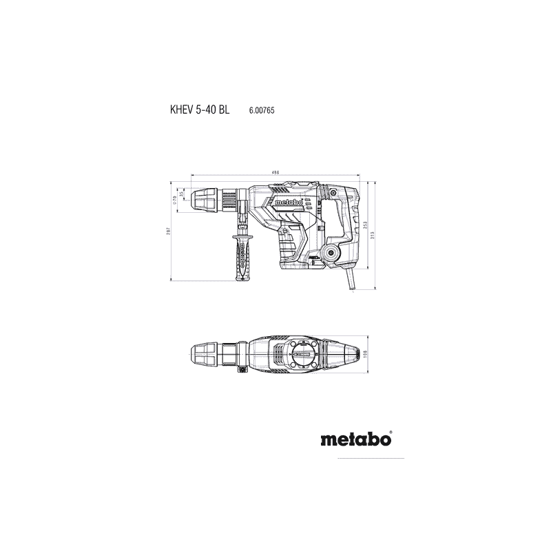 Metabo Kombihammer KHEV 5-40 BL, 1150 Watt, im Koffer