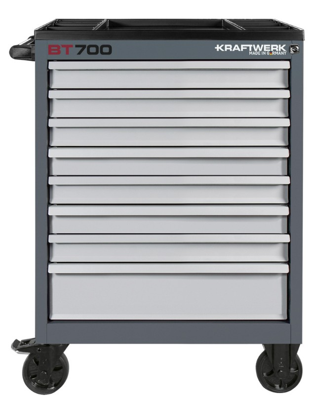 KRAFTWERK BT LINE Werkstattwagen BT700 8 Schubladen, PB+KNIPEX, inkl. Werkzeug, 250-teilig