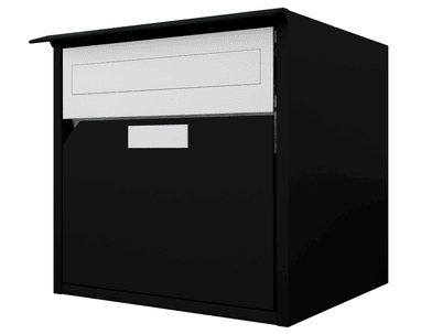 Huber Briefkasten Alu 300 aus Aluminium mit flacher Front für Wandmontage, in diversen Ausführungen