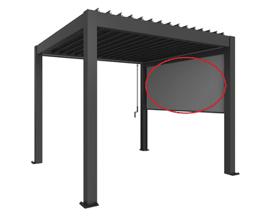 Biohort Sonnenschutzrollo mit ZIP-Funktion - Zubehör zu Pergola, in 3 Farben