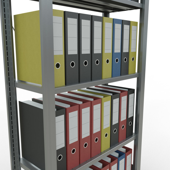 Schulte Büro- und Archivregale Stecksystem MULTIplus85, einseitig nutzbar