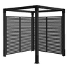 PLUS Pergola Daylife aus Holz, Schwarz RAL 9005, Modell 5, BxTxH 1980 x 1980 x 2180 mm