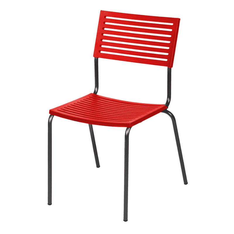 Schaffner Chaise de jardin LAMELLO sans accoudoirs, revêtement par poudre, disponible en plusieurs couleurs
